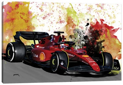 Leclerc's Racecar Canvas Art Print - Auto Racing Art