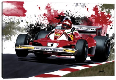 Niki Lauda's Racecar Canvas Art Print - Pop Cult Posters