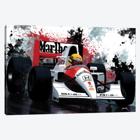 Senna's Racecar Canvas Print #PCP247} by Pop Cult Posters Canvas Art