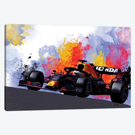 Verstappen's Racecar Canvas Print #PCP248} by Pop Cult Posters Canvas Print