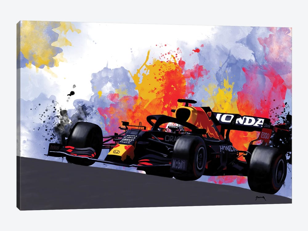 Verstappen's Racecar by Pop Cult Posters 1-piece Canvas Wall Art