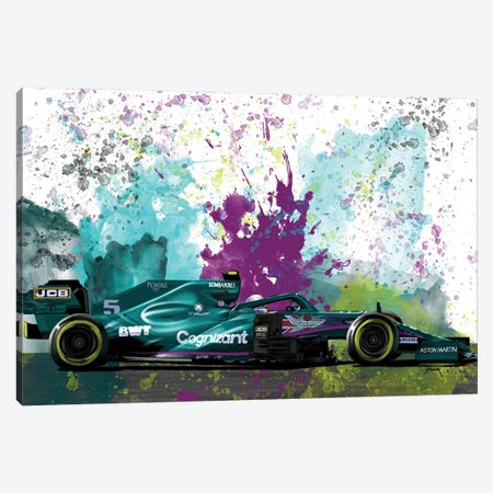 Vettel's Racecar Canvas Print #PCP249} by Pop Cult Posters Canvas Print