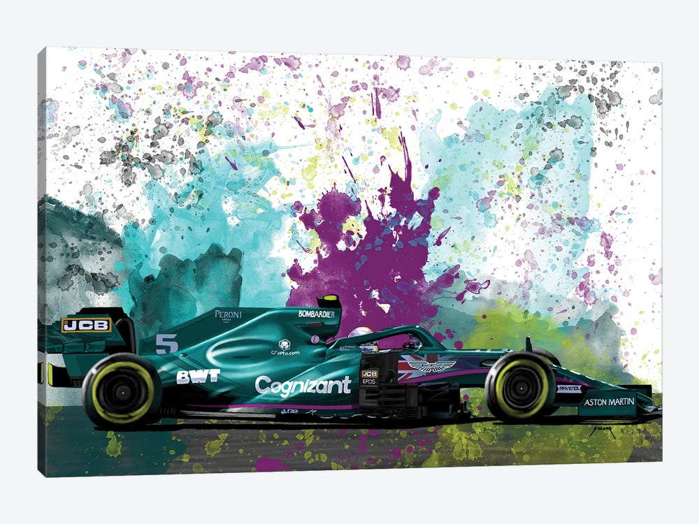 Vettel's Racecar by Pop Cult Posters 1-piece Art Print