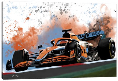 Ricciardo's Racecar Canvas Art Print - Pop Cult Posters