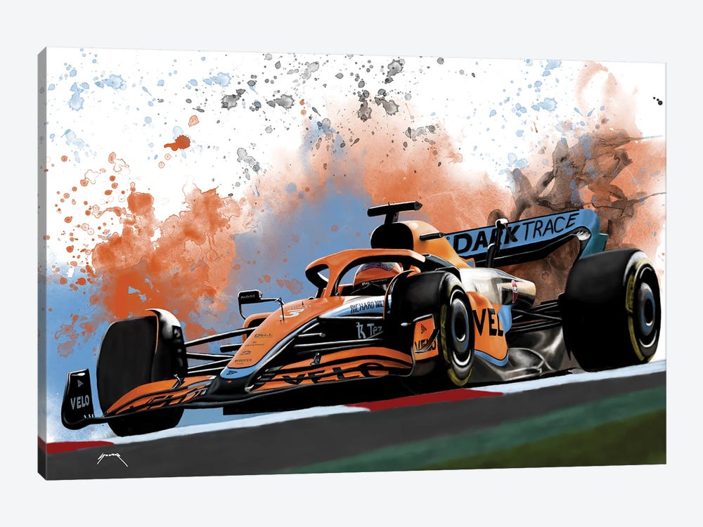 Ricciardo's Racecar by Pop Cult Posters 1-piece Canvas Print