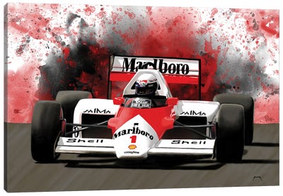 Prost's Racecar Canvas Art Print - Pop Cult Posters