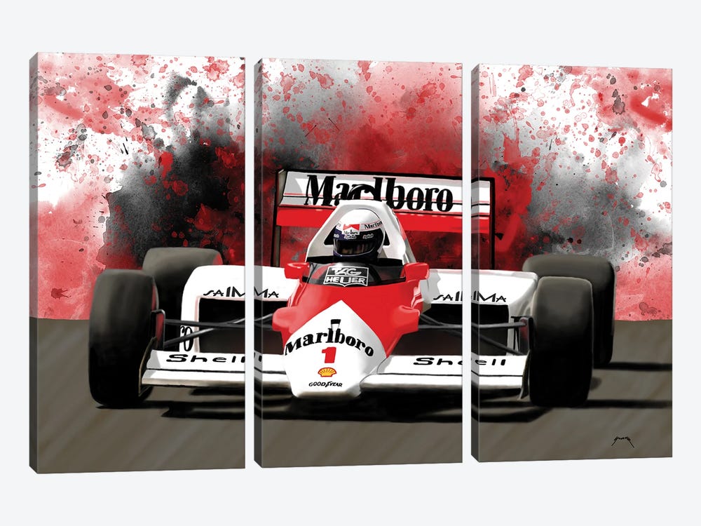 Prost's Racecar by Pop Cult Posters 3-piece Canvas Artwork