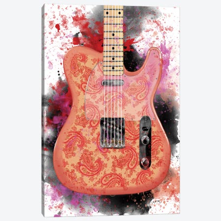 Brad Paisley's Guitar Canvas Print #PCP253} by Pop Cult Posters Canvas Art