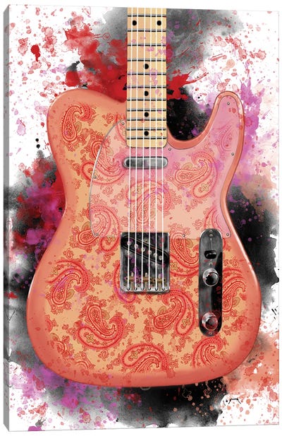 Brad Paisley's Guitar Canvas Art Print - Pop Cult Posters