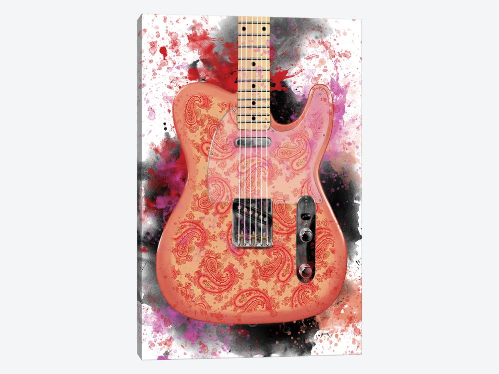 Brad Paisley's Guitar by Pop Cult Posters 1-piece Canvas Art