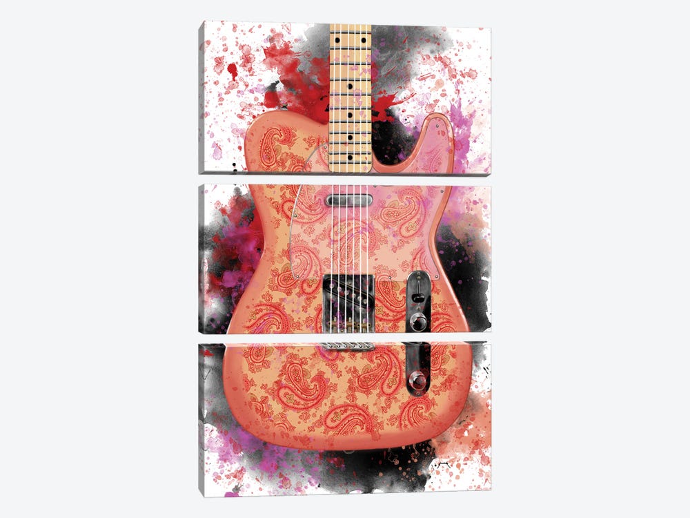 Brad Paisley's Guitar by Pop Cult Posters 3-piece Canvas Artwork