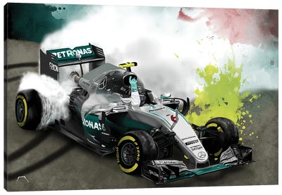 Nico Rosberg Title Win Canvas Art Print - Limited Edition Sports Art