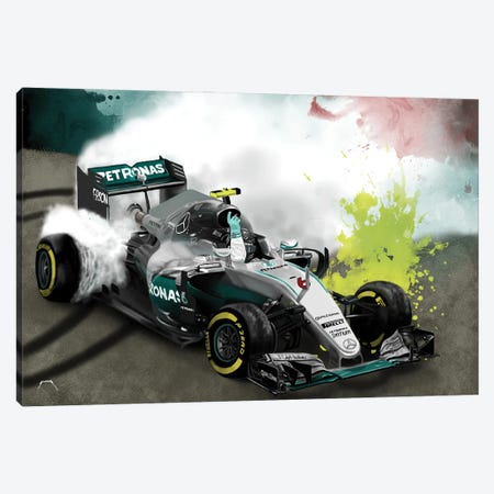 Nico Rosberg Title Win Canvas Print #PCP255} by Pop Cult Posters Art Print