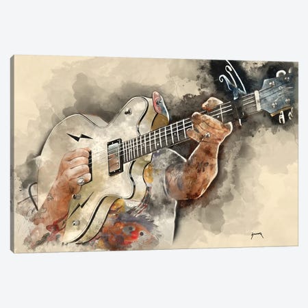 Jesse Hughes Electric Guitar Canvas Print #PCP25} by Pop Cult Posters Canvas Art