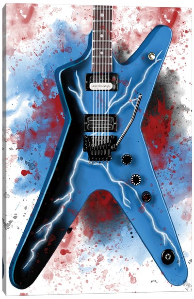 Dime's Lightning Canvas Art Print - Blues Music Art