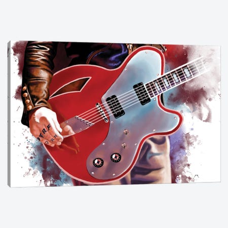 Josh's Guitar Canvas Print #PCP268} by Pop Cult Posters Canvas Print