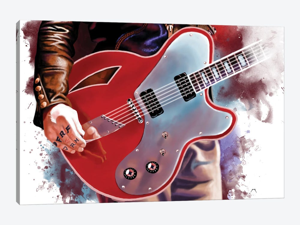 Josh's Guitar by Pop Cult Posters 1-piece Canvas Wall Art