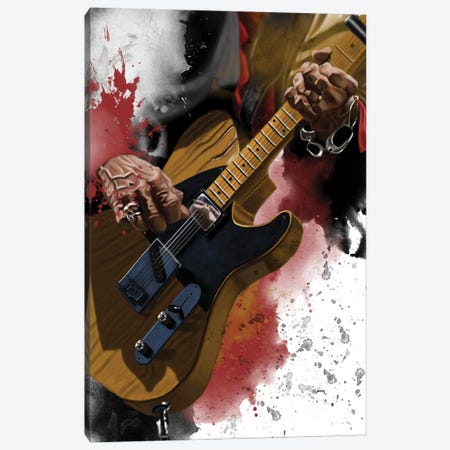 Keef's Tele Canvas Print #PCP269} by Pop Cult Posters Canvas Art Print