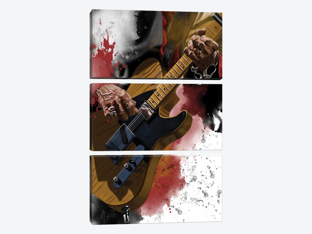 Keef's Tele by Pop Cult Posters 3-piece Canvas Print