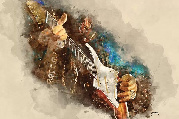 Rock 'n' Roll: Jimi's Electric Guitar by Pop Cult Posters