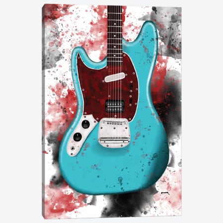 Kurt's Guitar Canvas Print #PCP271} by Pop Cult Posters Canvas Art