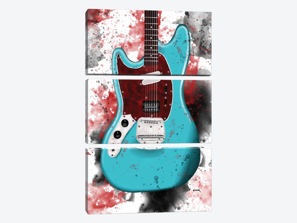 Kurt's Guitar by Pop Cult Posters 3-piece Canvas Art