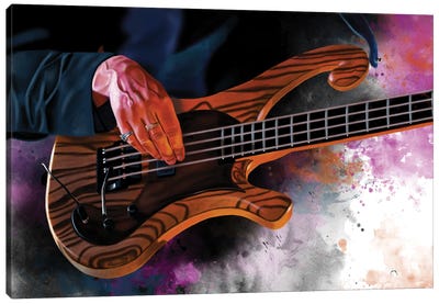Les' Bass Canvas Art Print - Blues Music Art