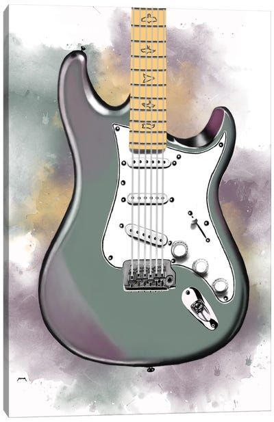 John's Guitar II Canvas Art Print - Blues Music Art