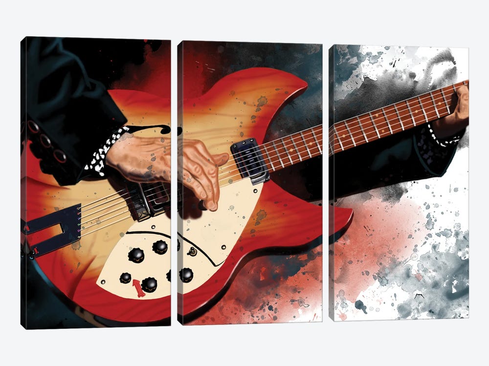 Tom's Guitar by Pop Cult Posters 3-piece Canvas Art Print