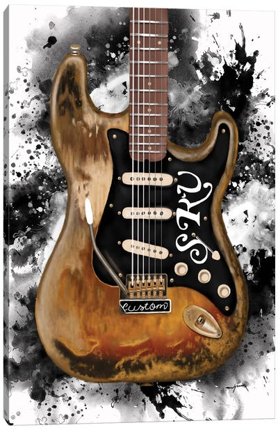 Stevie's Guitar Canvas Art Print - Guitar Art