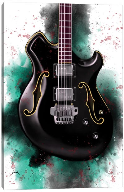 Wes' Guitar Canvas Art Print - Blues Music Art