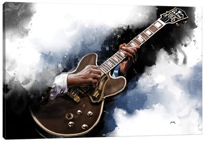 BB King's Electric Guitar Canvas Art Print - Rock-n-Roll Art
