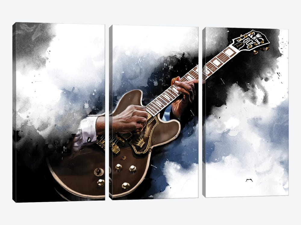 BB King's Electric Guitar by Pop Cult Posters 3-piece Canvas Art