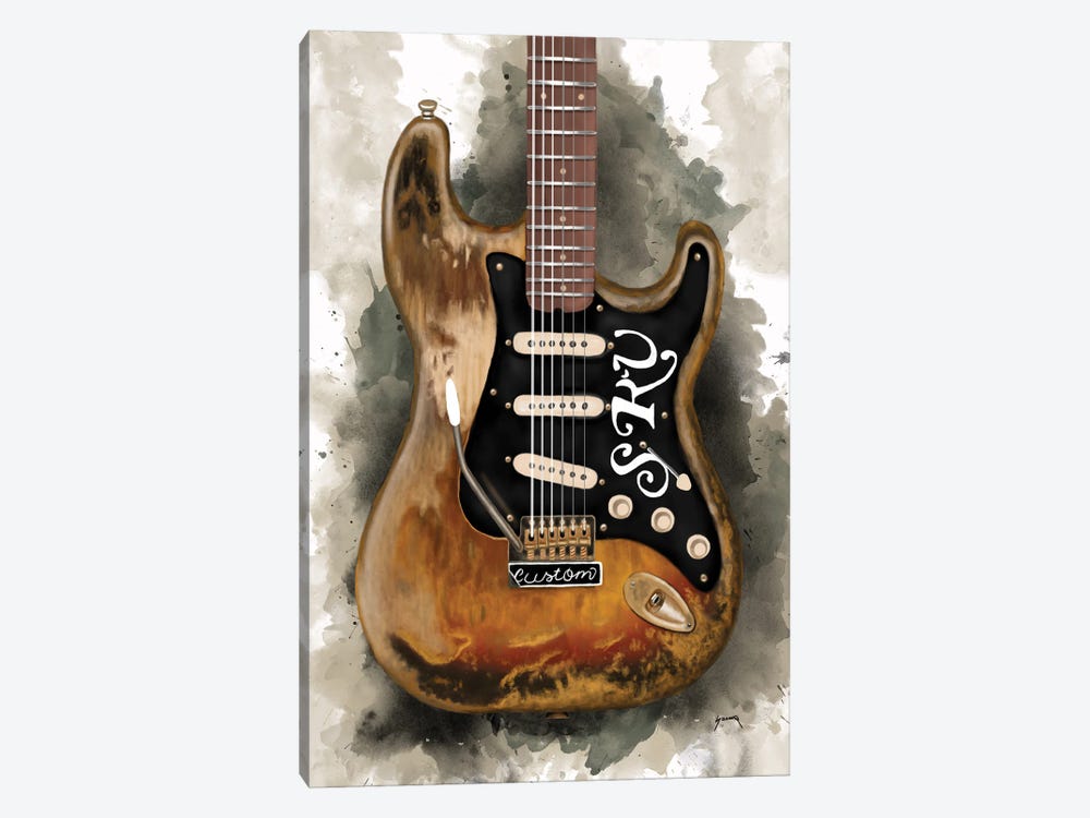 Stevie Ray Vaughan's Vintage Electric Guitar by Pop Cult Posters 1-piece Canvas Art Print