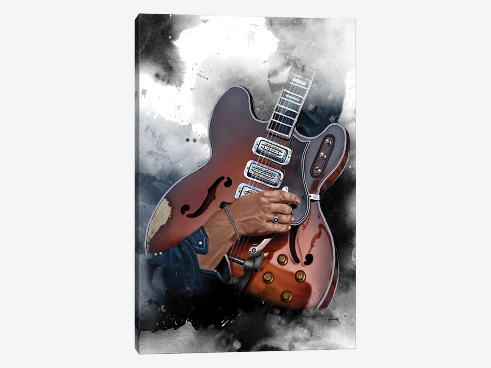 Auerbach Guitar by Pop Cult Posters 1-piece Canvas Artwork