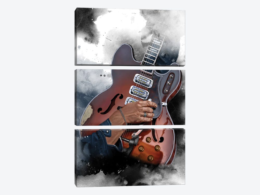 Auerbach Guitar by Pop Cult Posters 3-piece Canvas Artwork