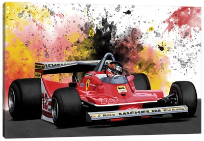 1979 Gilles Villeneuve Racing Car Canvas Art Print - Pop Cult Posters