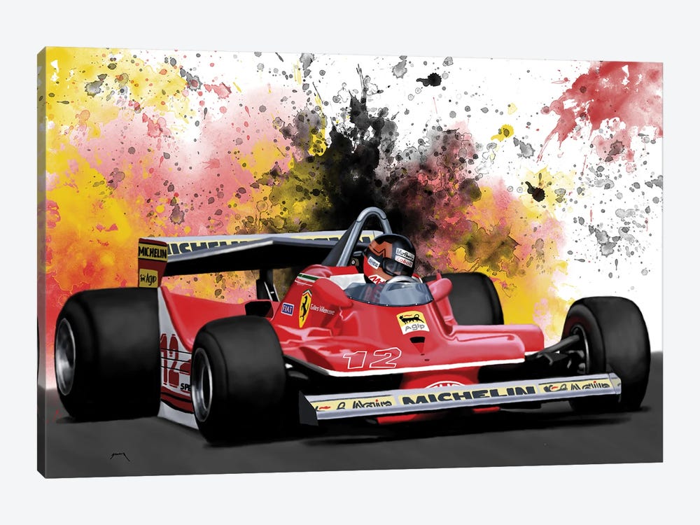1979 Gilles Villeneuve Racing Car by Pop Cult Posters 1-piece Canvas Artwork