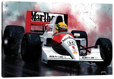 1991 Senna Canvas Art Print - Auto Racing Art