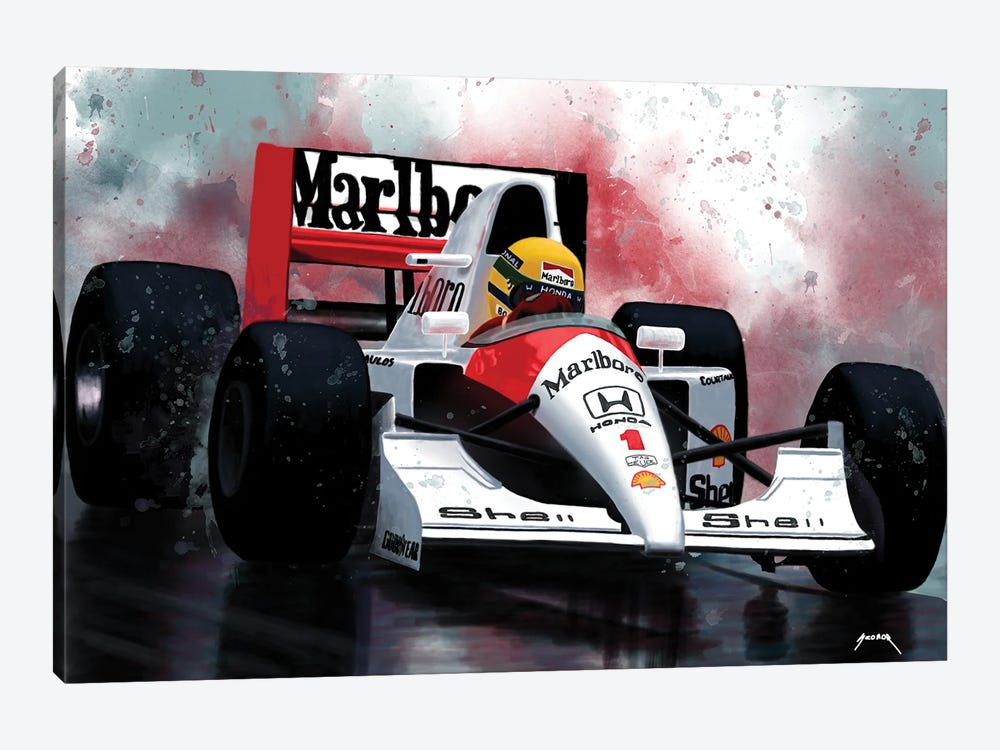 1991 Senna by Pop Cult Posters 1-piece Canvas Wall Art