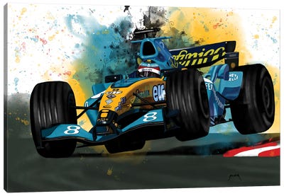 2004 Alonso Canvas Art Print - Auto Racing Art