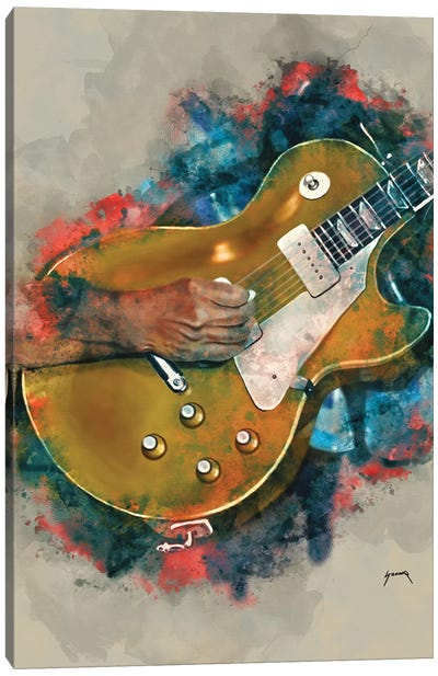 John Fogerty's Guitar Canvas Art Print - Blues Music Art
