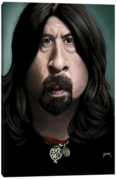 Dave Grohl Canvas Art Print - Caricature Art