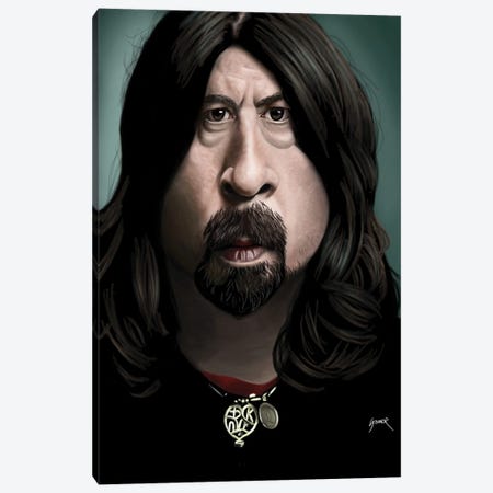 Dave Grohl Canvas Print #PCP320} by Pop Cult Posters Canvas Artwork