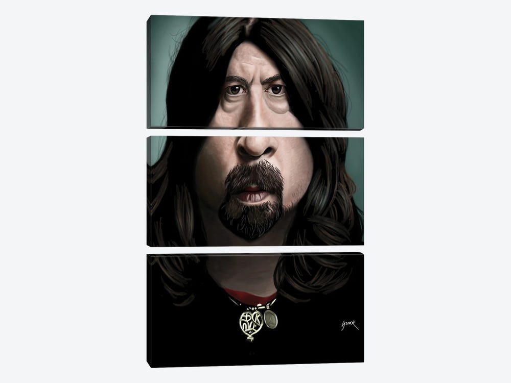 Dave Grohl by Pop Cult Posters 3-piece Canvas Art Print
