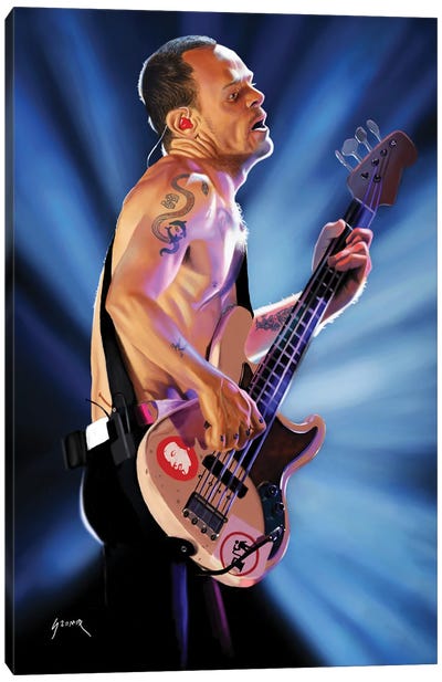 Flea Canvas Art Print - Red Hot Chili Peppers