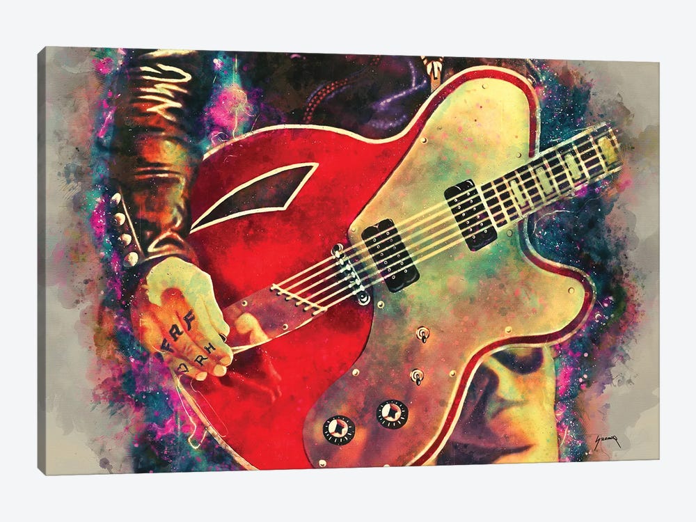 Josh Homme's Electric Guitar by Pop Cult Posters 1-piece Canvas Art