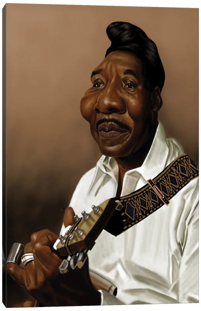 Muddy Waters II Canvas Art Print - Caricature Art