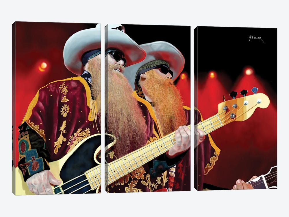 ZZ Top by Pop Cult Posters 3-piece Canvas Art Print
