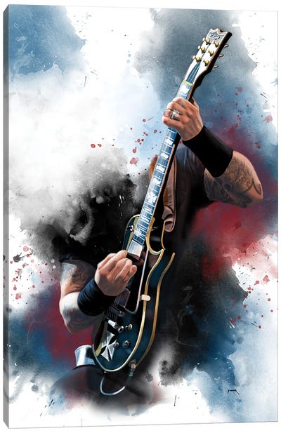 Hetfield's Guitar Canvas Art Print - Heavy Metal Art
